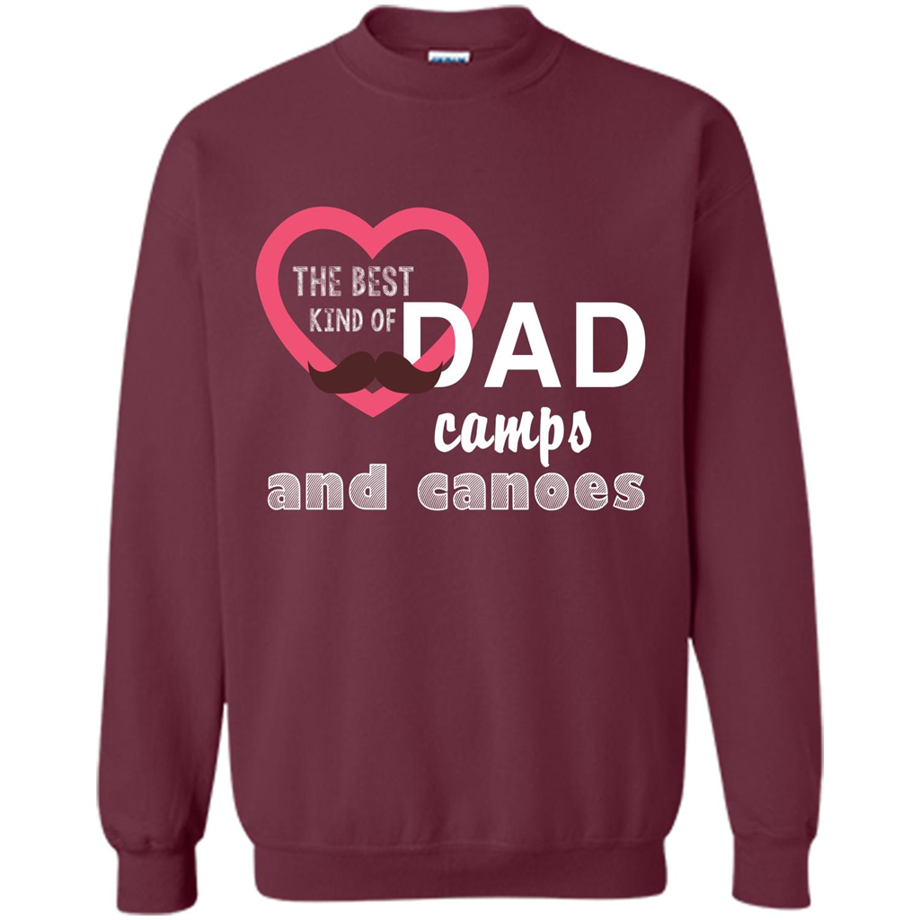 The Best Kind Of Dad Camps And Canoes T-shirt Maroon