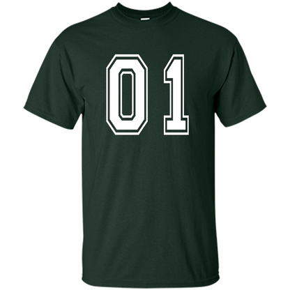 Sports Team School Numbers T-Shirt 01 Forest Green