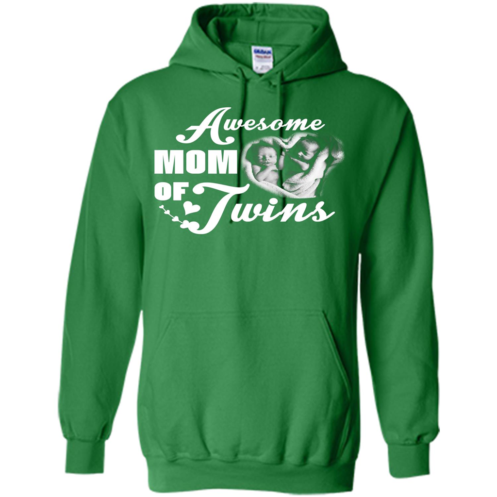 Mommy T-shirt Awesome Mom Of Twins Irish Green