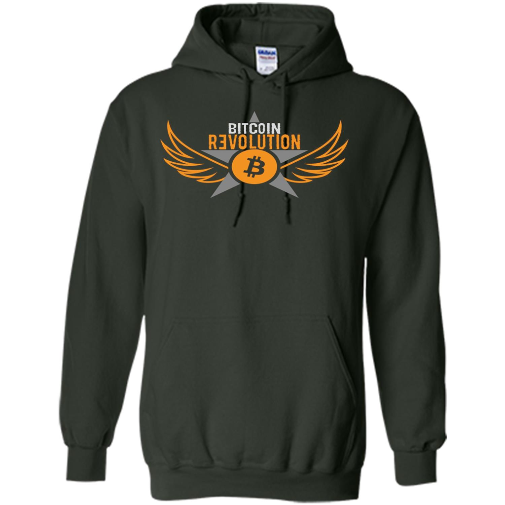 Bitcoin T-shirt Cool Cryptocurrency Revolution BTC Logo T-shirt Forest Green