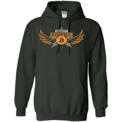 Bitcoin T-shirt Cool Cryptocurrency Revolution BTC Logo T-shirt Forest Green