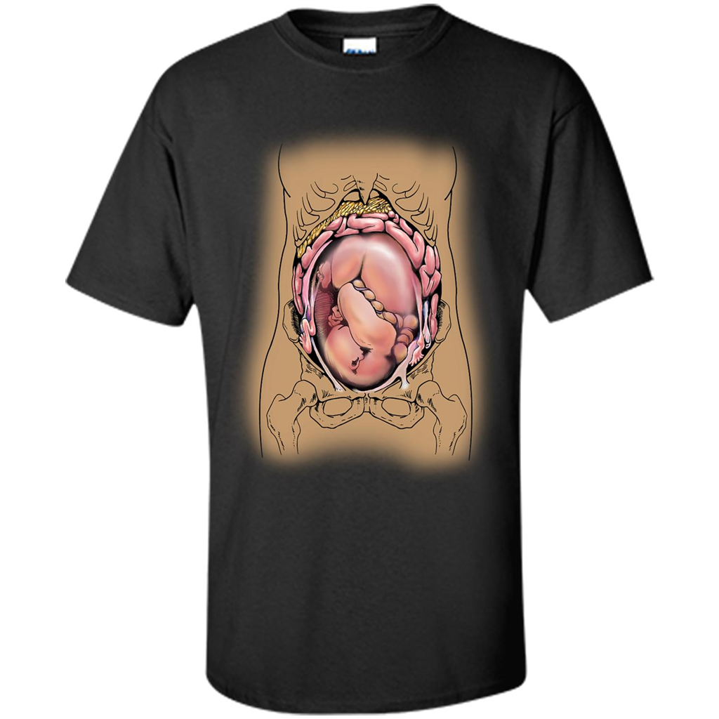 Anatomy T-shirt Fetus In Utero Black