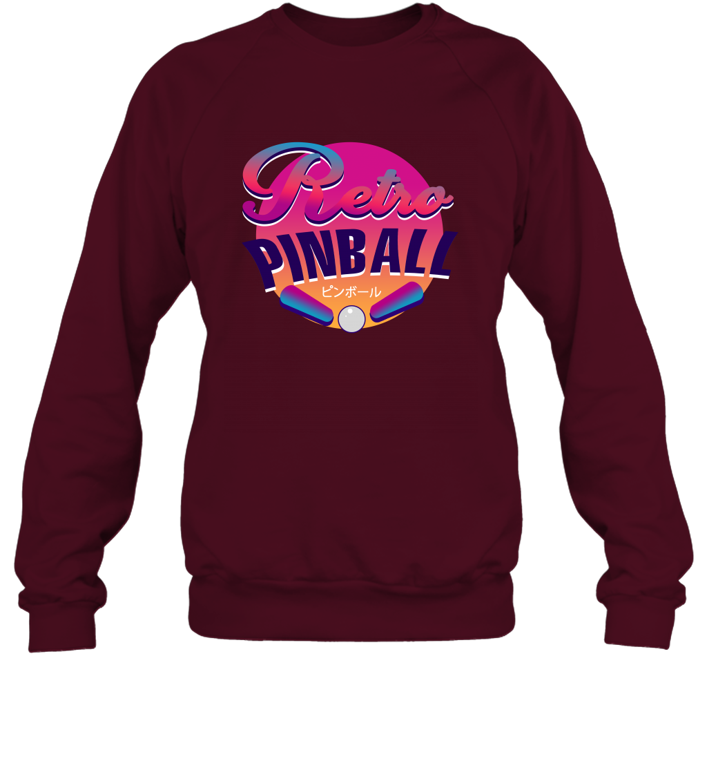 Retro Pinball Shirt Sweatshirt Sweatshirt Maroon