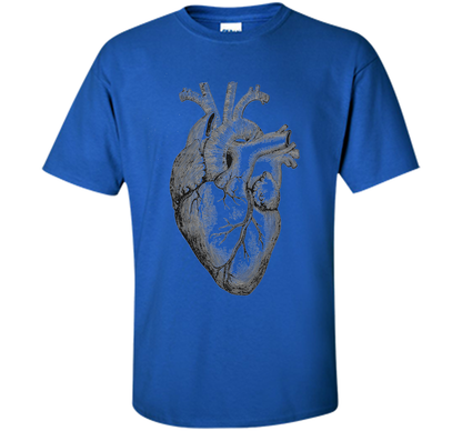 Real Anatomical Human Heart T-shirt Royal