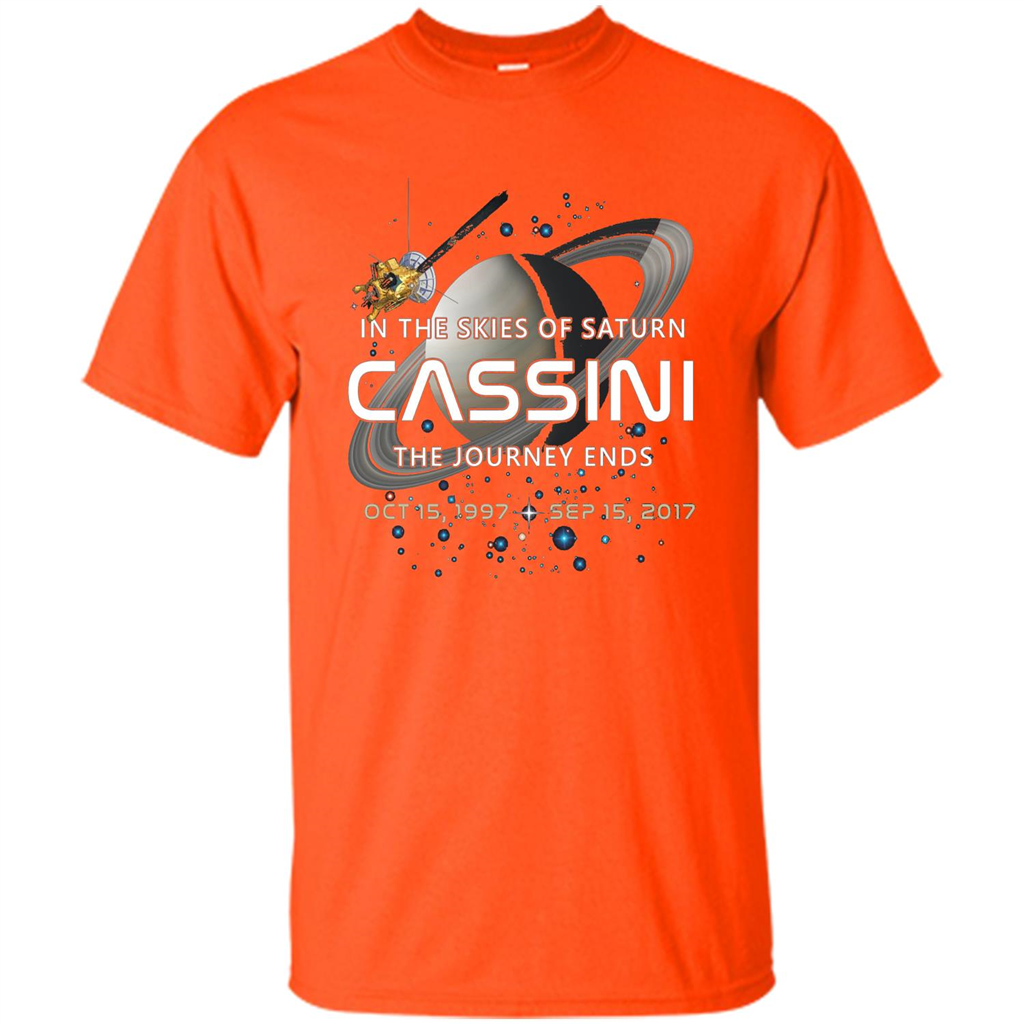 Cassini Spacecraft End Of Mission At Saturn T-Shirt Orange