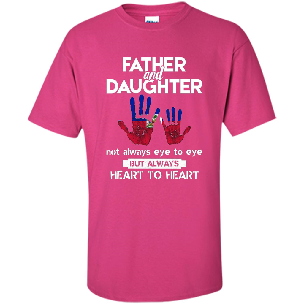 Father And Daughter Father's Day T-shirt Heart To Heart Heliconia