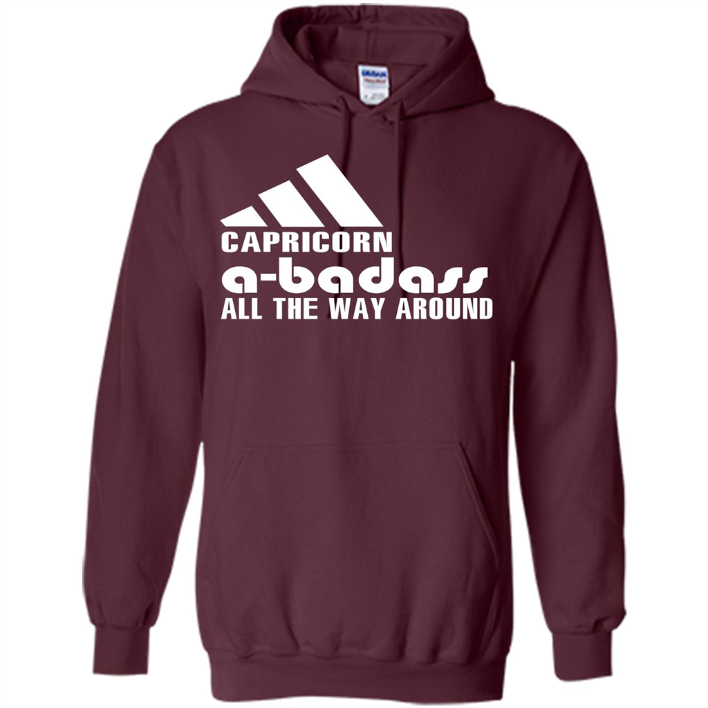 Capricorn A-Badass All The Way Around T-shirt Maroon