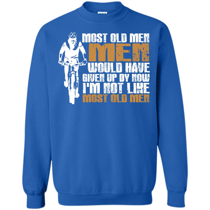 Bicycle Man T-shirt Most Old Men Would Have Given Up By Now I'm Not Like Most Old Men Royal