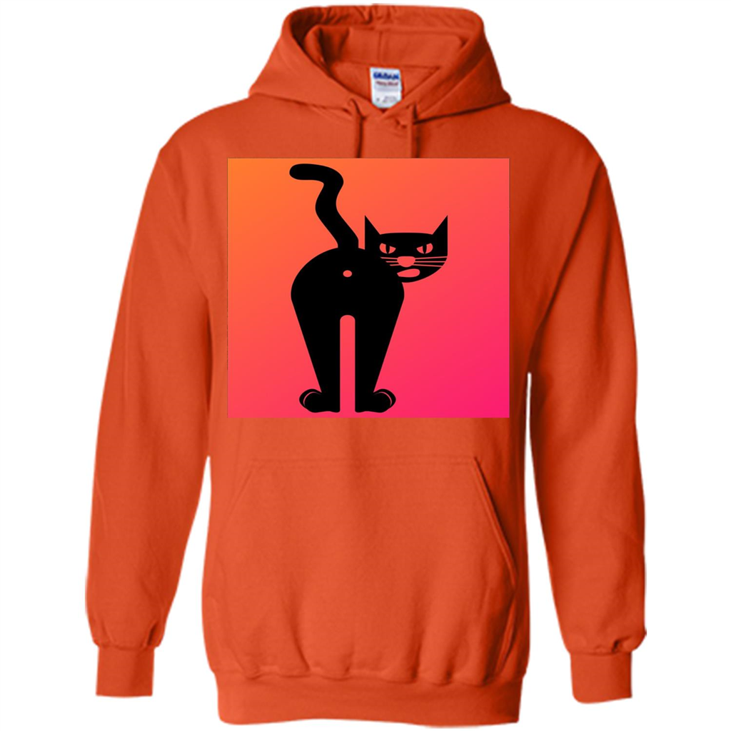 Cat Butt T-shirt Funny Cat Attitude T-shirt Orange