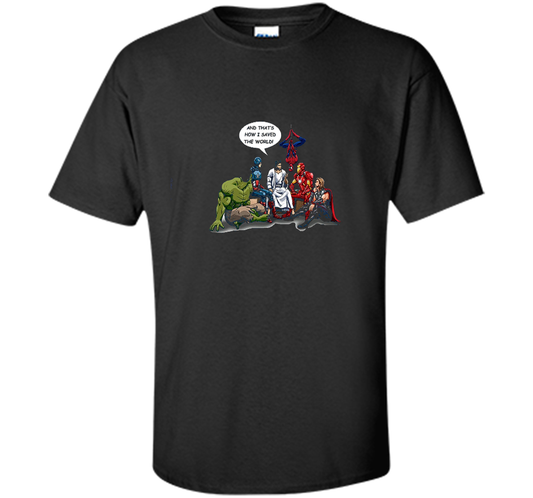 That's How I Saved The World T-shirt Black