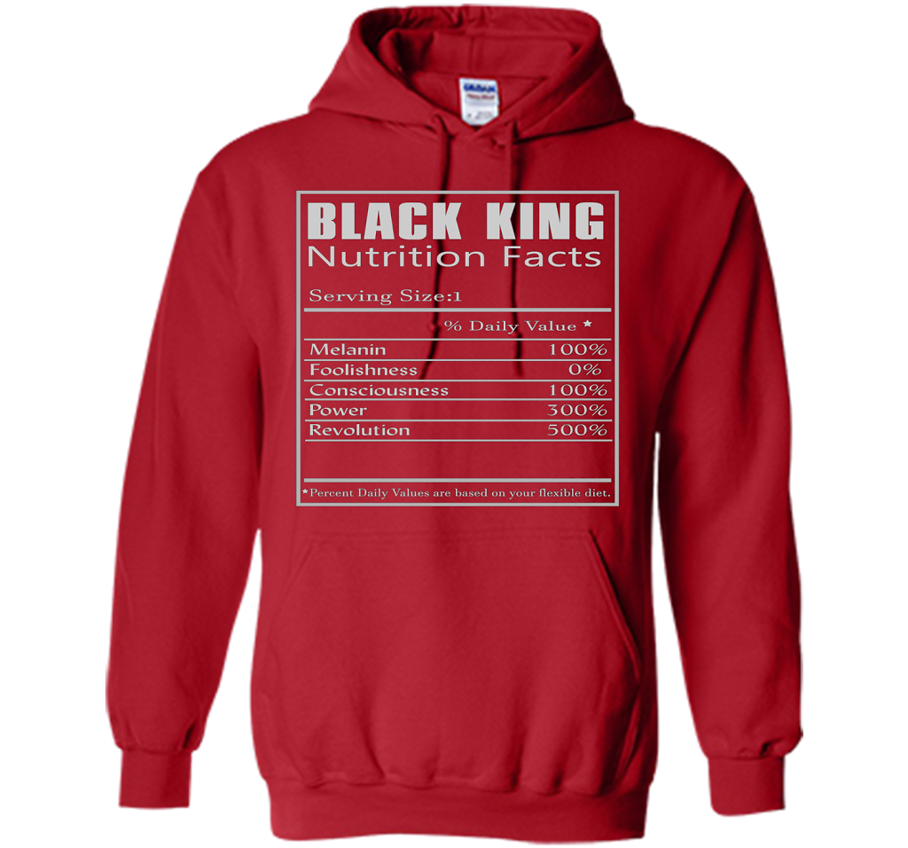 Black King Nutrition Facts T-shirt Red