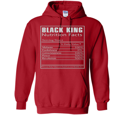 Black King Nutrition Facts T-shirt Red