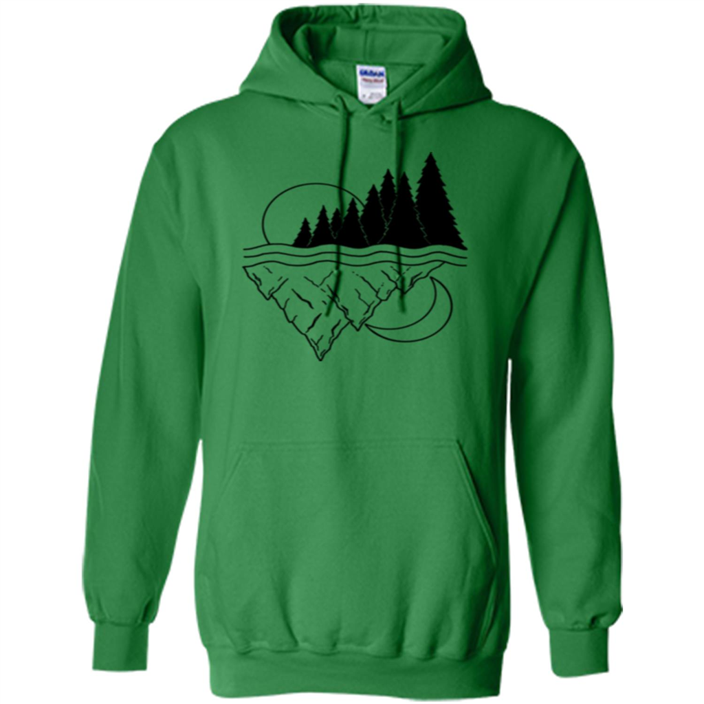 Nature Merged Moon And Sun T-shirt Irish Green