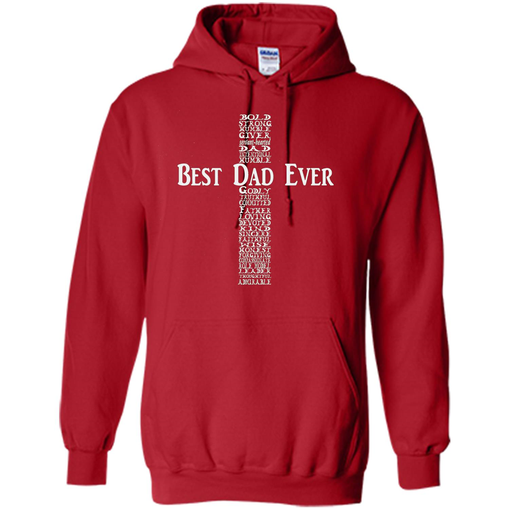 Mens Fathers Day T-shirt Christian Dad Red