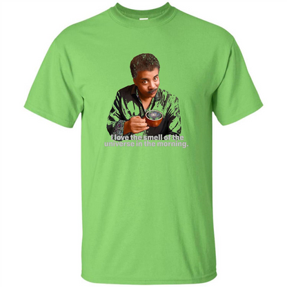 Neil Degrasse Tyson I Love The Smell Of The Universe T-Shirt Lime