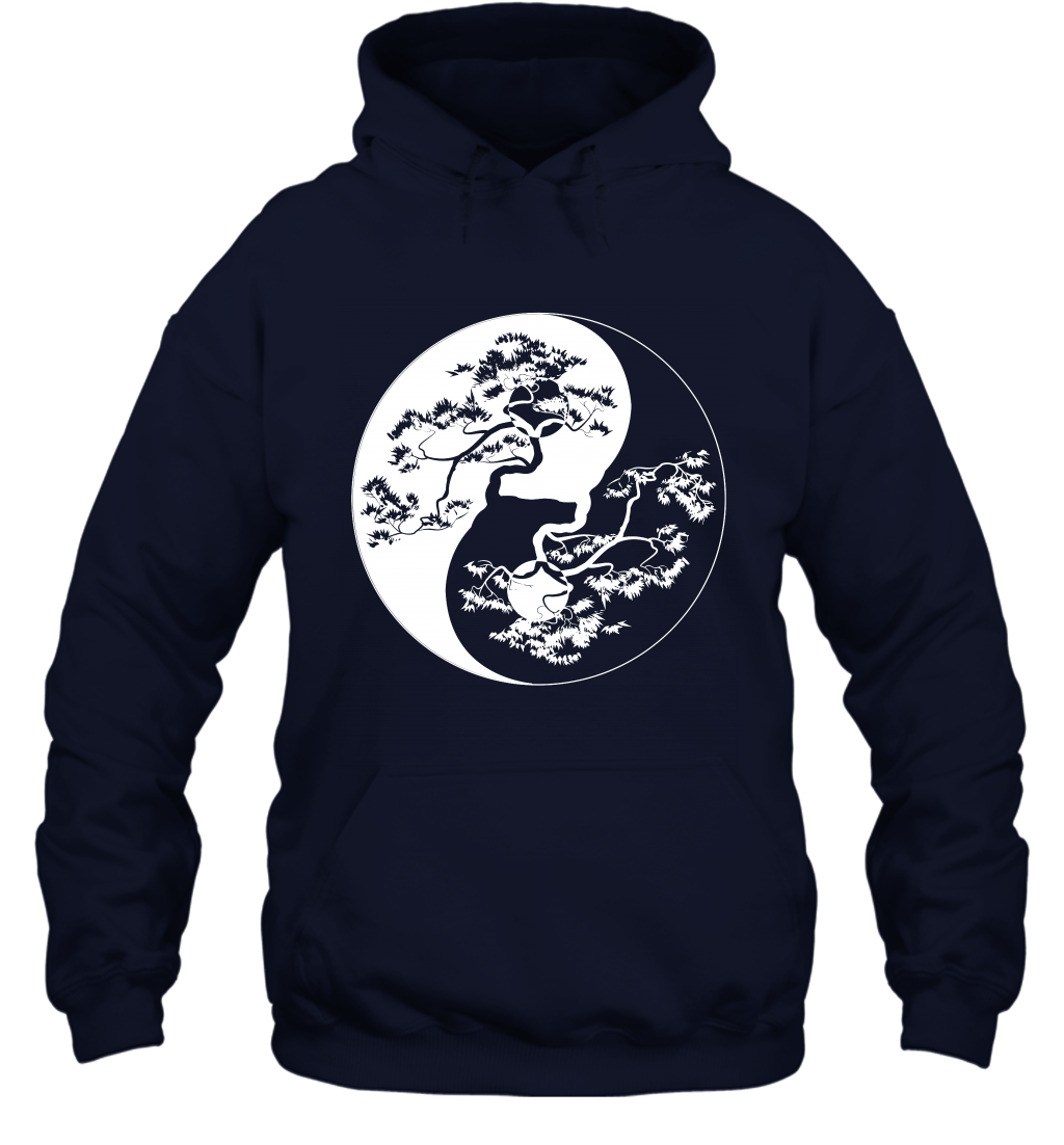 Yin Yang Tree Shirt Hoodie Hoodie Navy