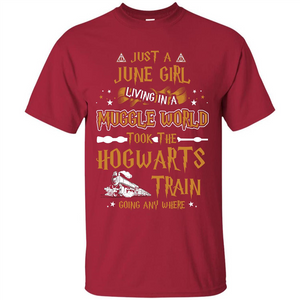 Harry Potter T-shirt Just A June Girl Living In A Muggle World