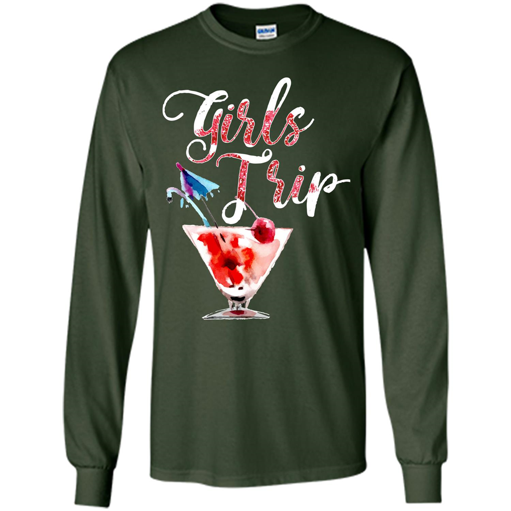 Wine T-shirt Girls Trip Wine Girls Forest Green