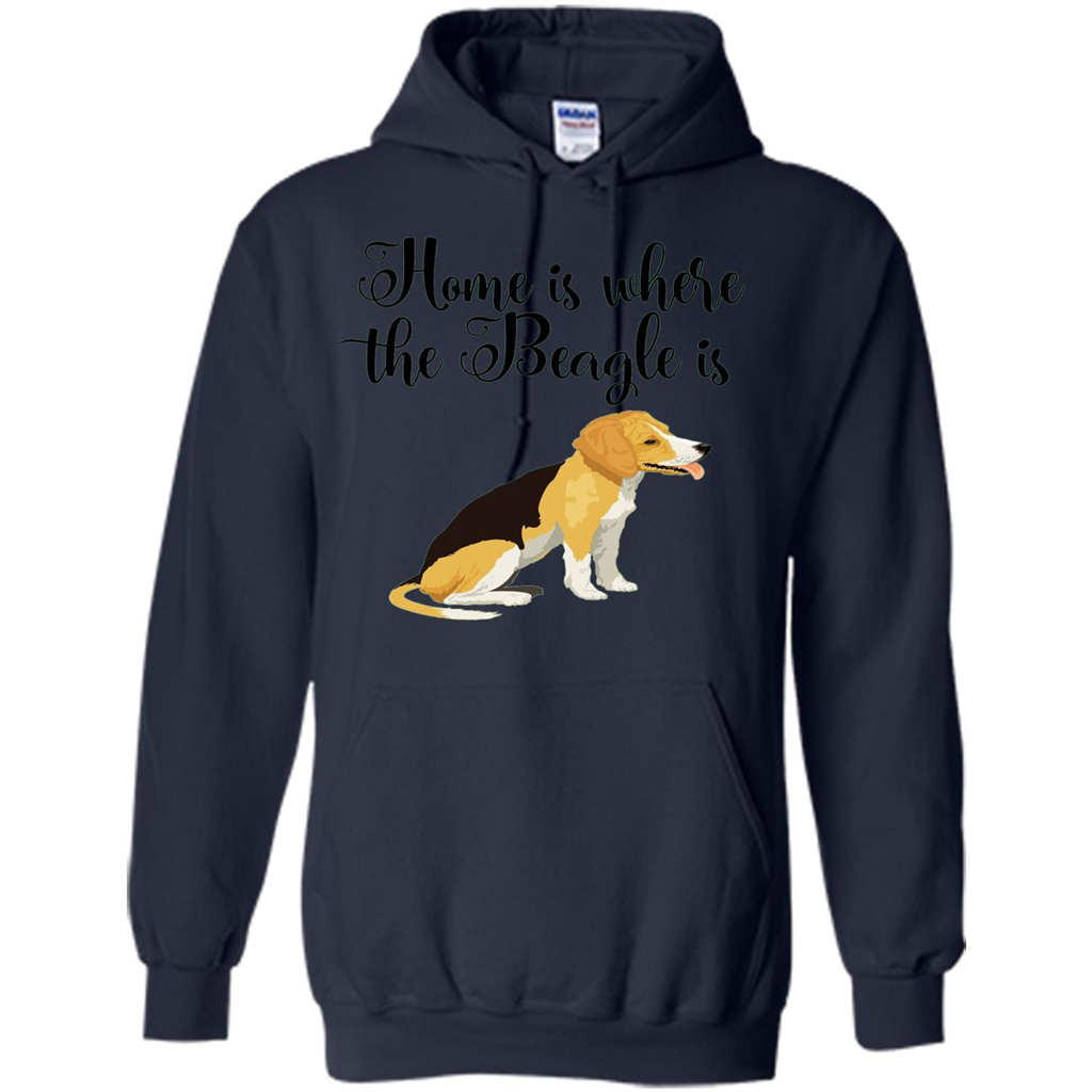 Cute Beagle T-shirt Home Is Where the Beagle Is Navy