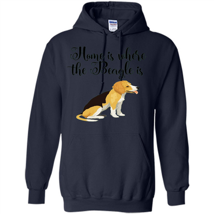 Cute Beagle T-shirt Home Is Where the Beagle Is Navy