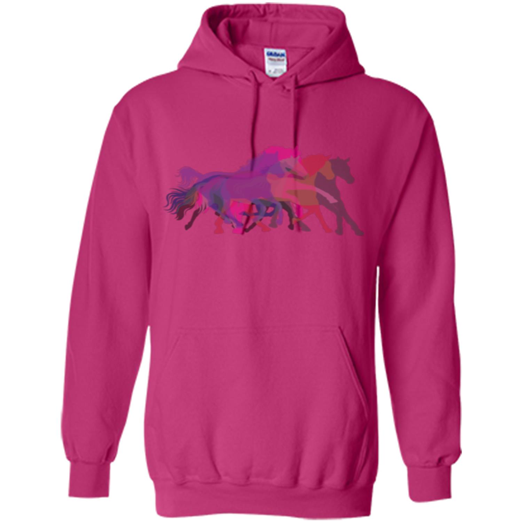 Beautiful Shadow Horses T-shirt Heliconia