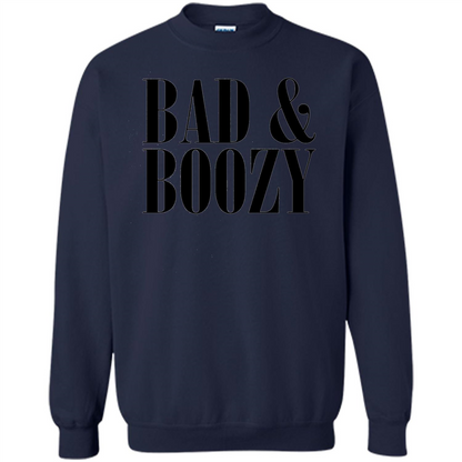 Bad And Boozy T-shirt Summer Beer Funny T-shirt Navy