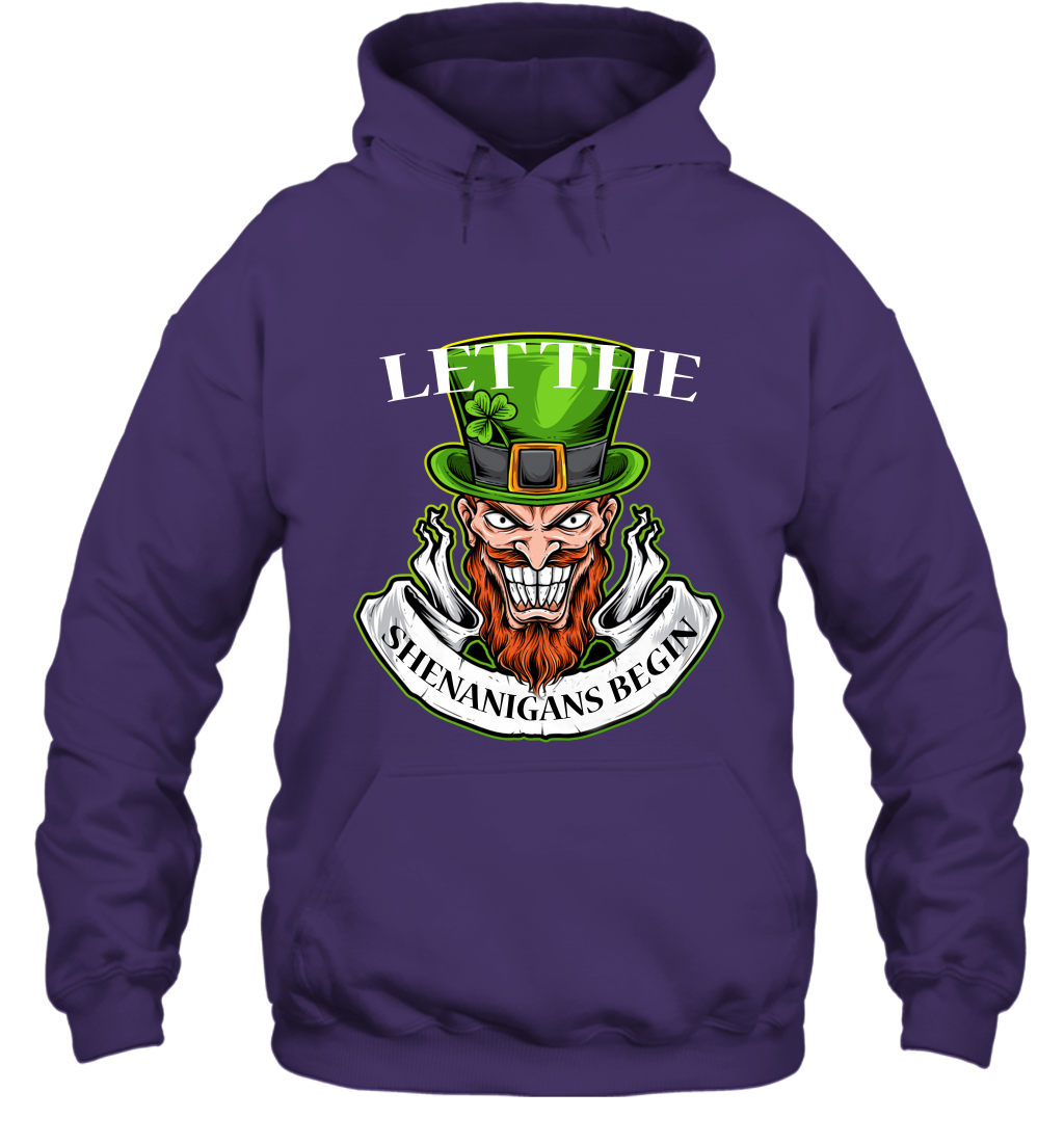 Let The Shenanigans Begin Irish Shirt Hoodie Purple