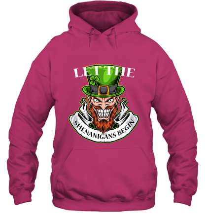 Let The Shenanigans Begin Irish Shirt Hoodie Heliconia