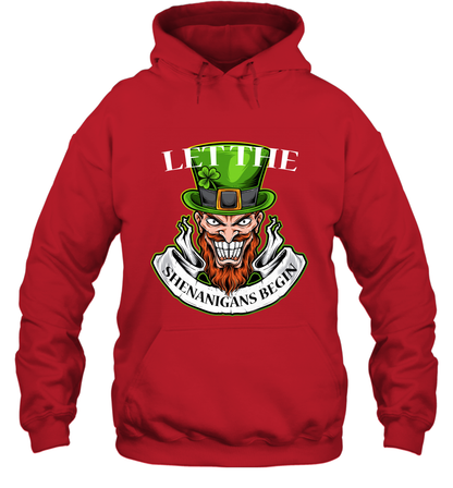 Let The Shenanigans Begin Irish Shirt Hoodie Red
