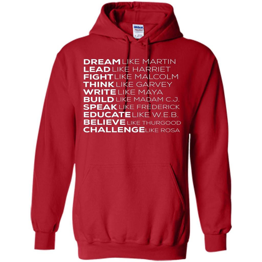 Dream Like Martin Lead Like Harriet T-shirt Red