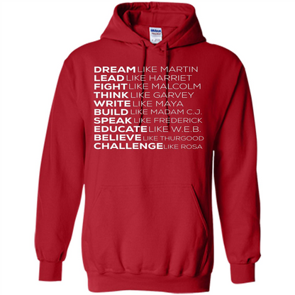 Dream Like Martin Lead Like Harriet T-shirt Red