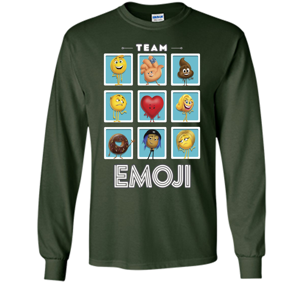 The Emoji Movie Team Emoji Panels Graphic T-Shirt shirt Forest Green