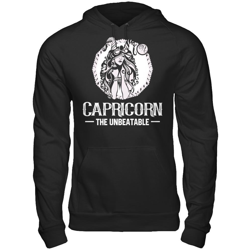 Capricorn The Unbeatable T-shirt Gildan - Pullover Hoodie Black