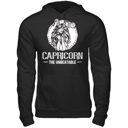 Capricorn The Unbeatable T-shirt Gildan - Pullover Hoodie Black