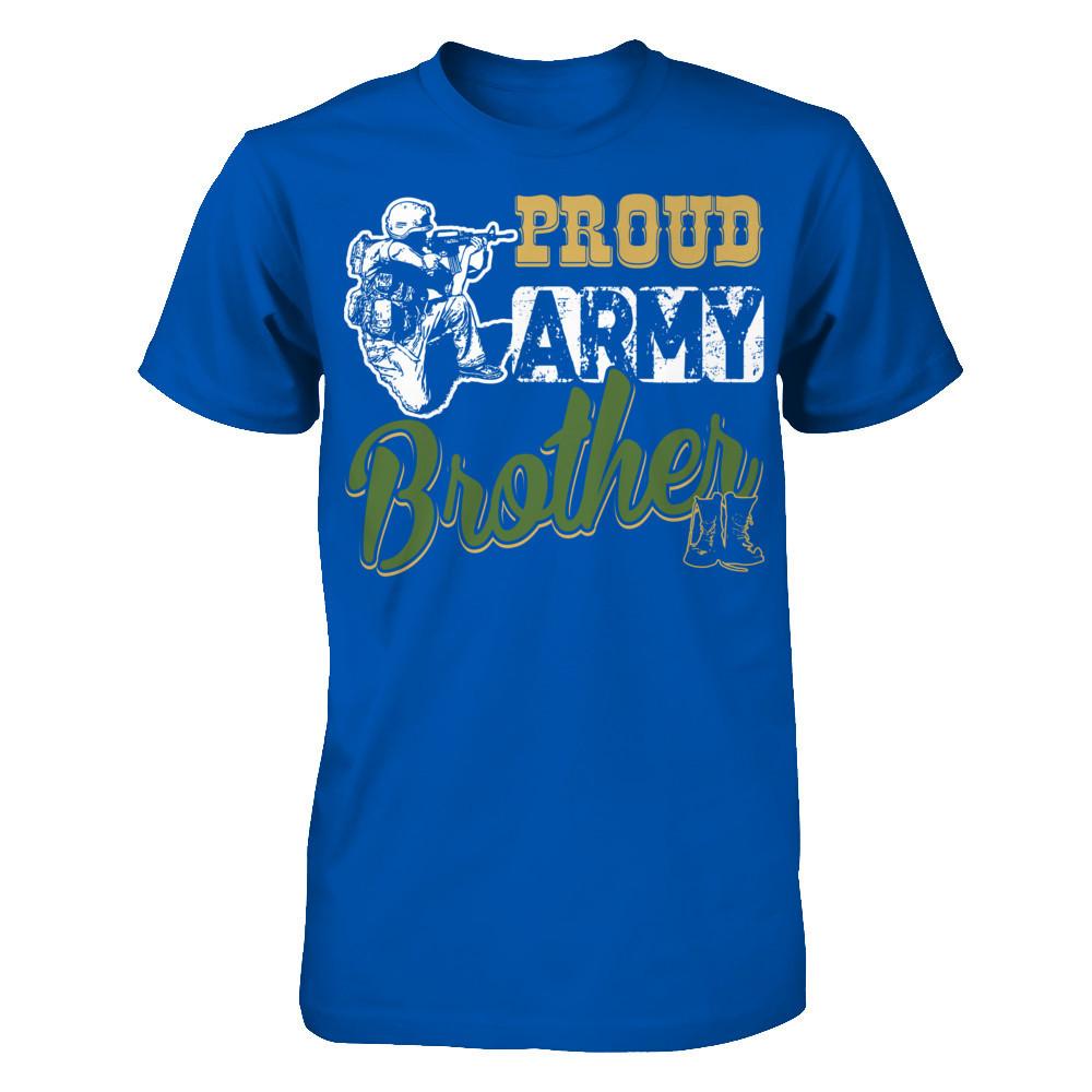 Proud Army Brother T-shirt Next Level - Unisex Fitted Tee Royal