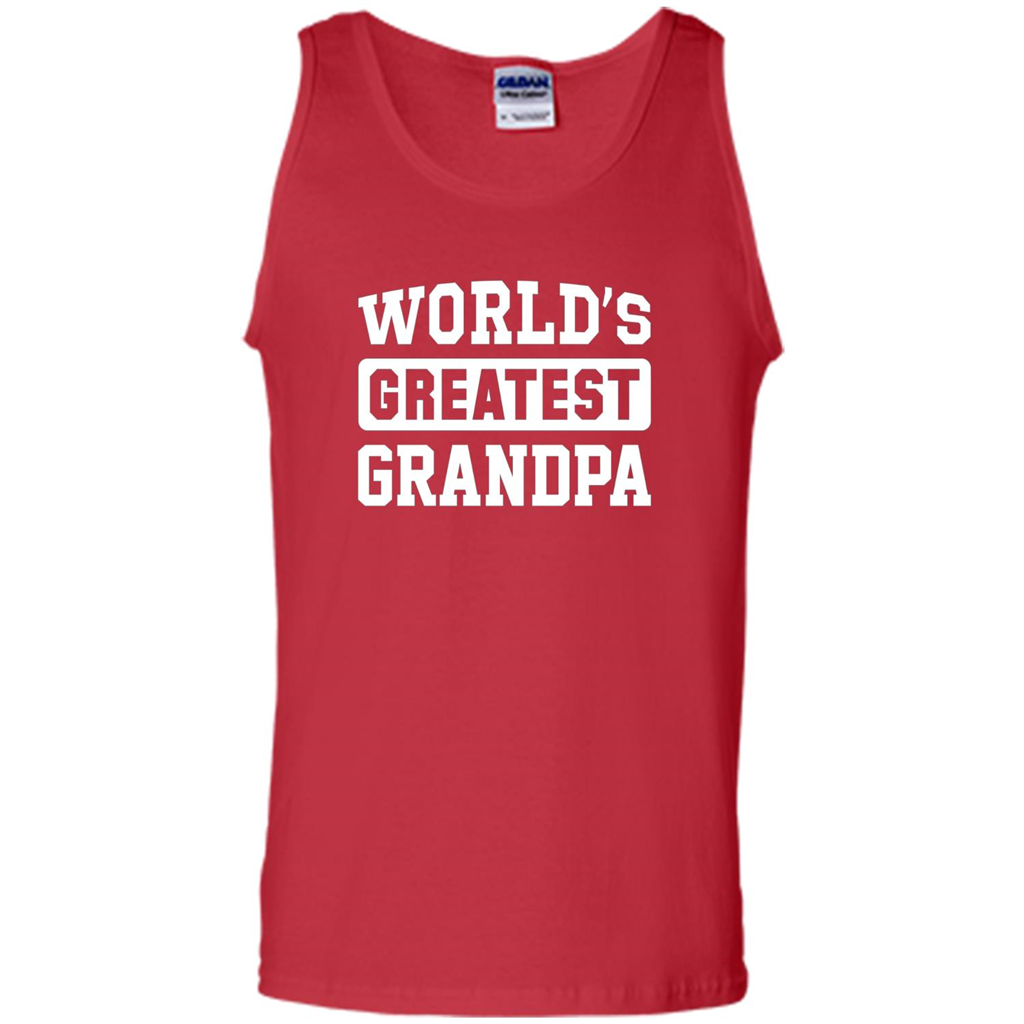 Men's World's Greatest Grandpa T-shirt Red