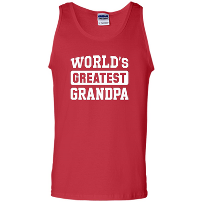 Men's World's Greatest Grandpa T-shirt Red