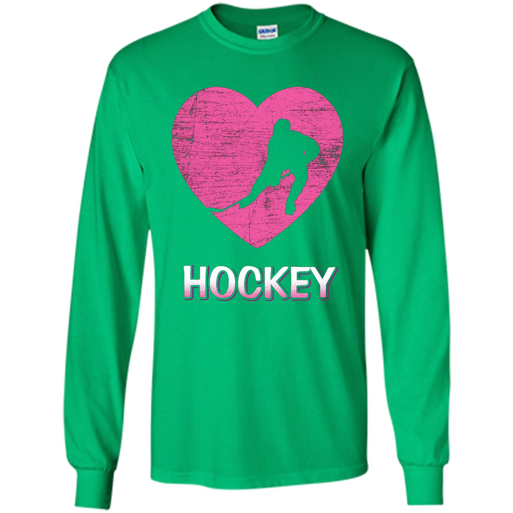 I Love Hockey T-shirt Irish Green