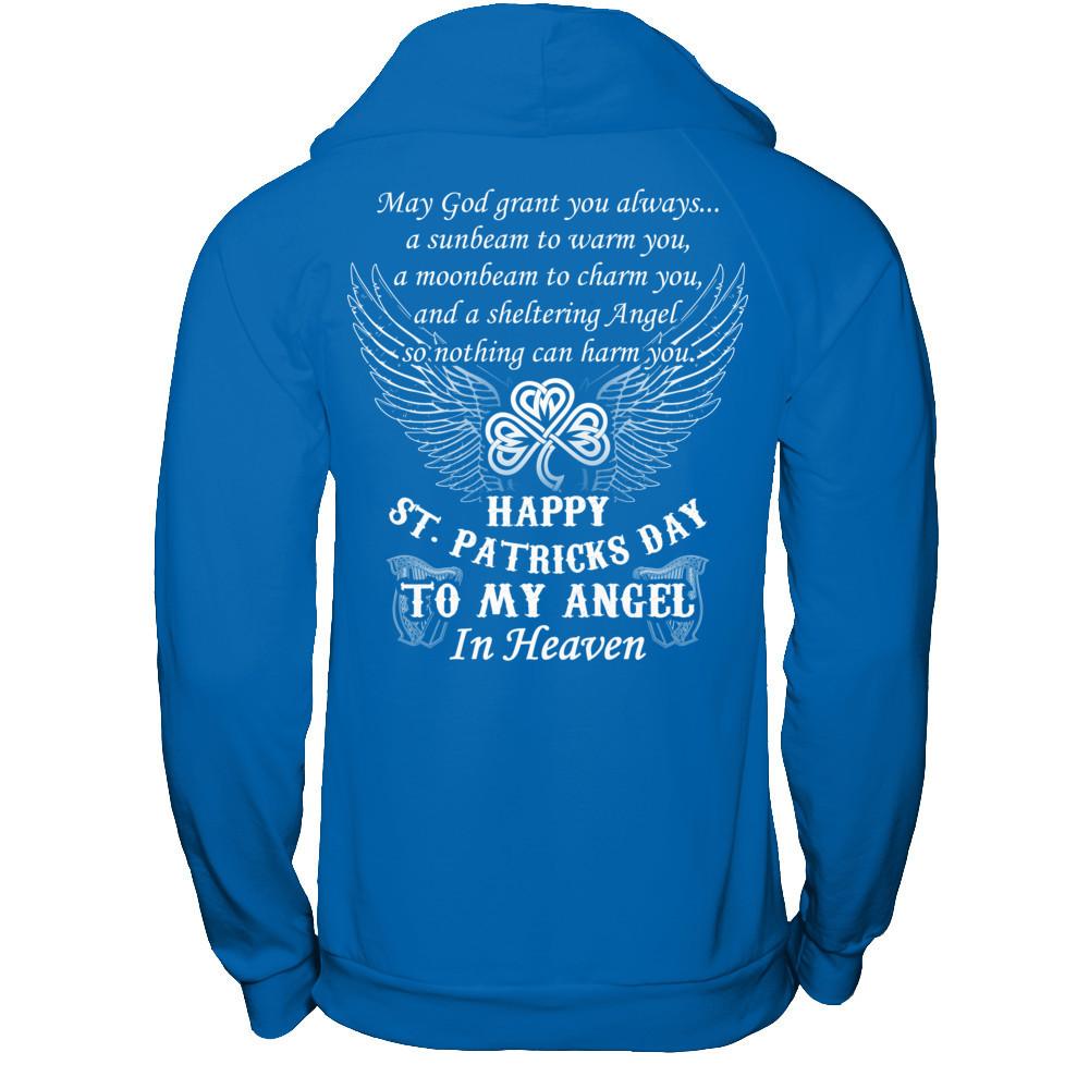 Happy St.Patricks Day To My Angel In Heaven T-shirt Gildan - Pullover Hoodie Royal
