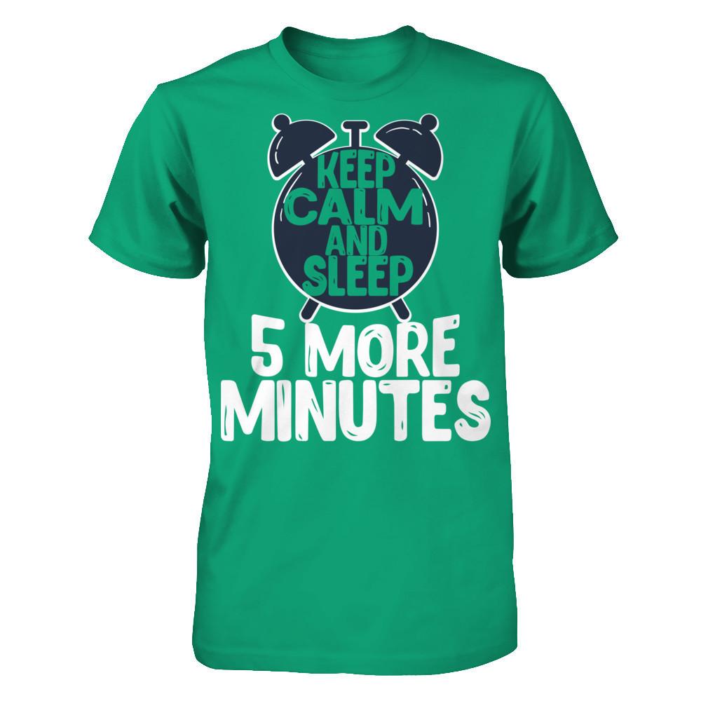 Keep Calm And Sleep 5 More Minutes T-shirt Gildan - Short Sleeve Tee Kelly Green
