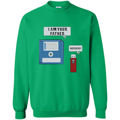 USB Floppy Disk Funny Computer Nerd T-shirt Irish Green