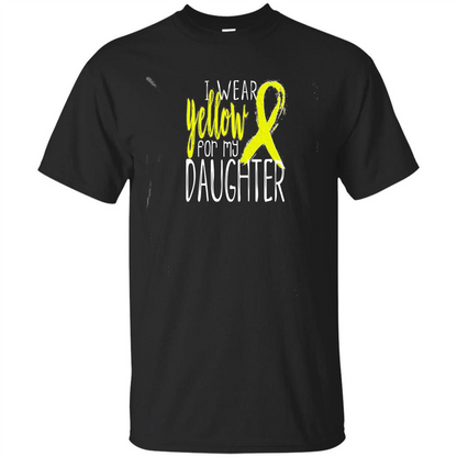 I Wear Yellow Ribbon For My Daughter T-shirt Black