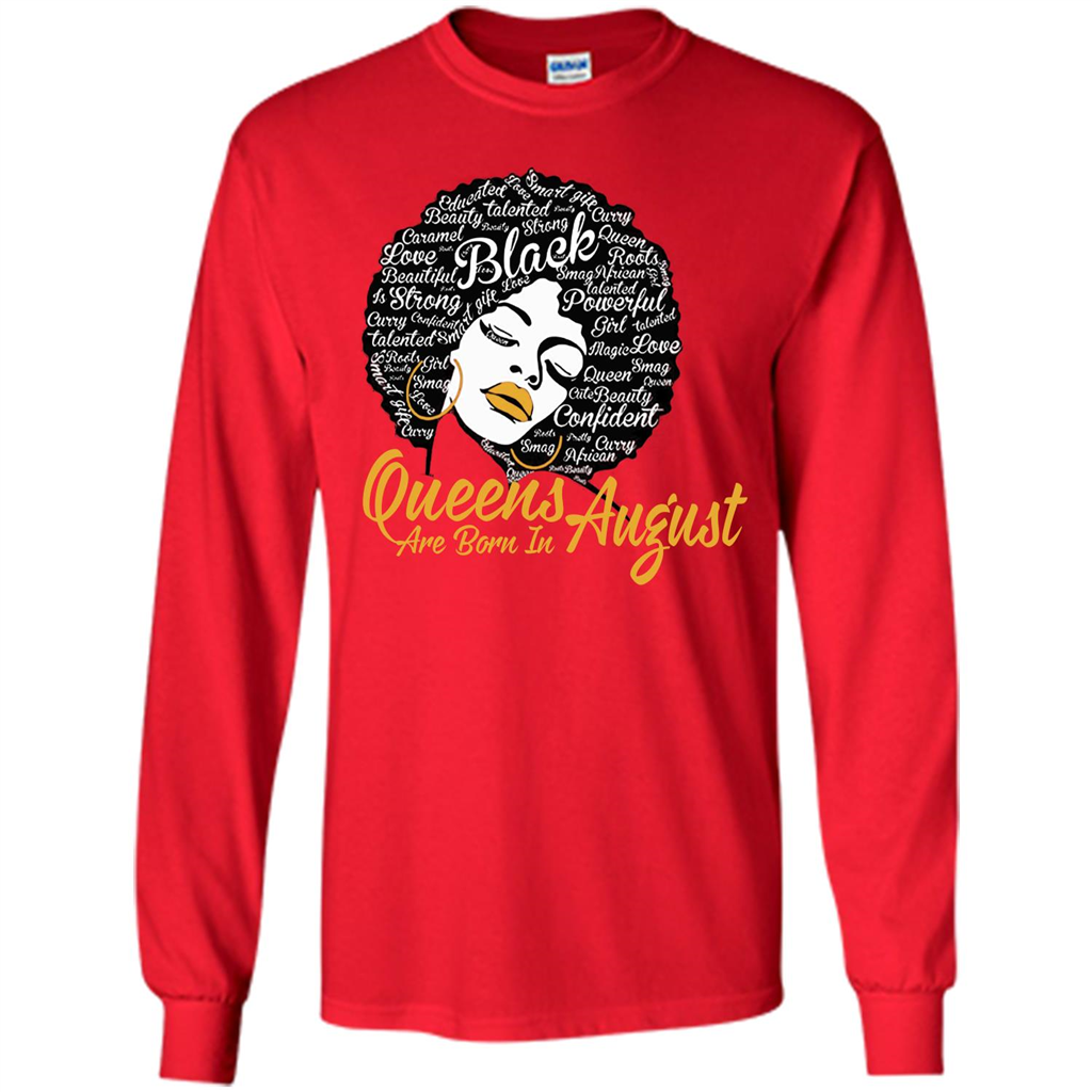 Queen Are Born In August T-shirt Red