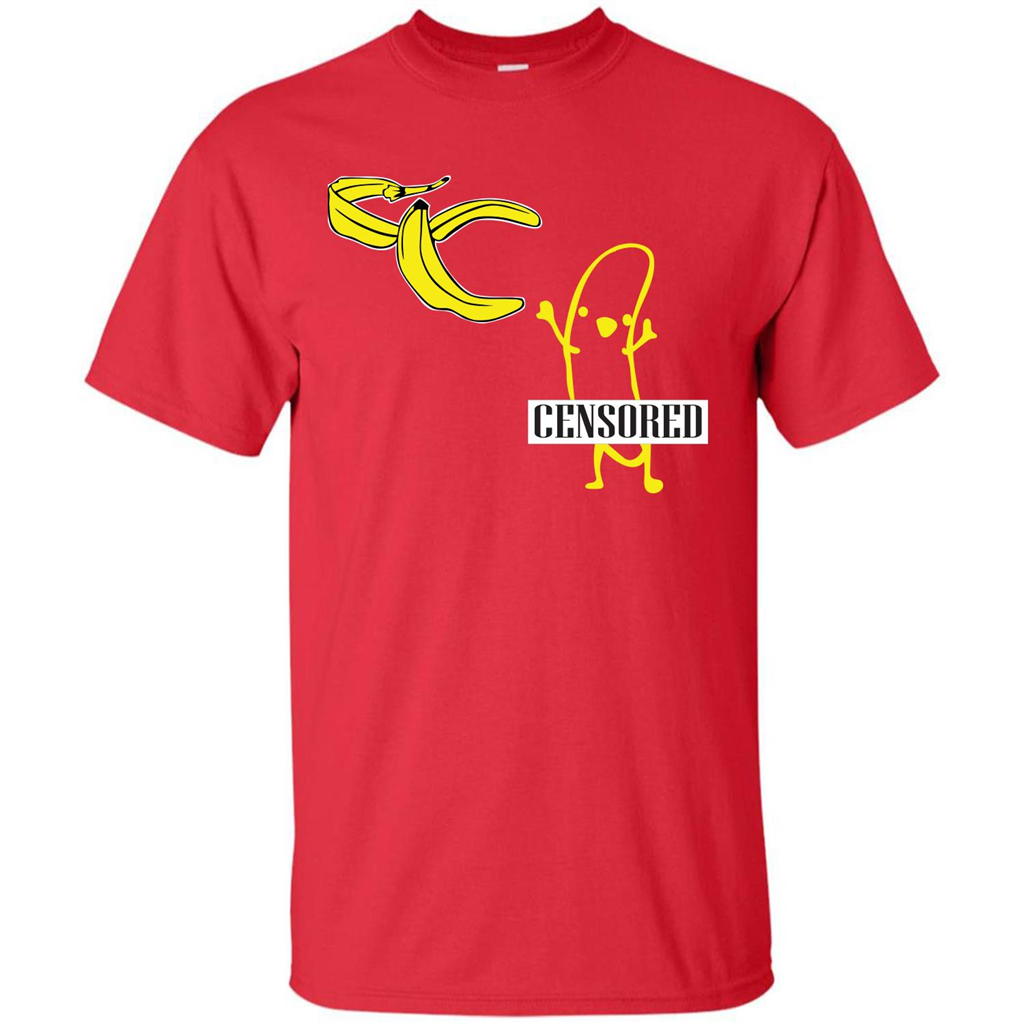 Banana T-shirt Censored T-shirt Red