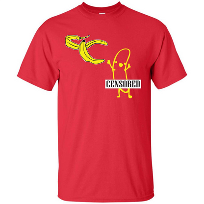 Banana T-shirt Censored T-shirt Red