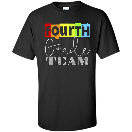Fourth Grade Team T-shirt School Day T-shirt Black