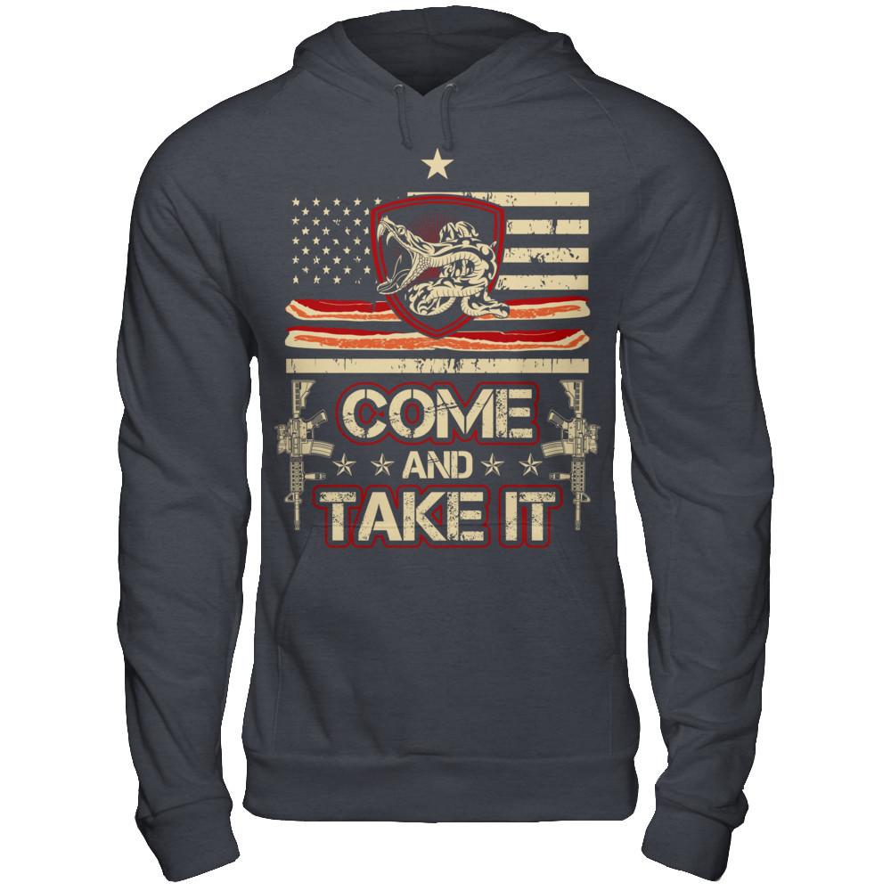 Come And Take It T-shirt Gildan - Pullover Hoodie Dark Heather