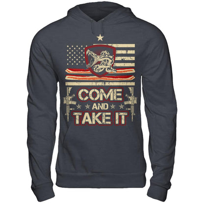 Come And Take It T-shirt Gildan - Pullover Hoodie Dark Heather