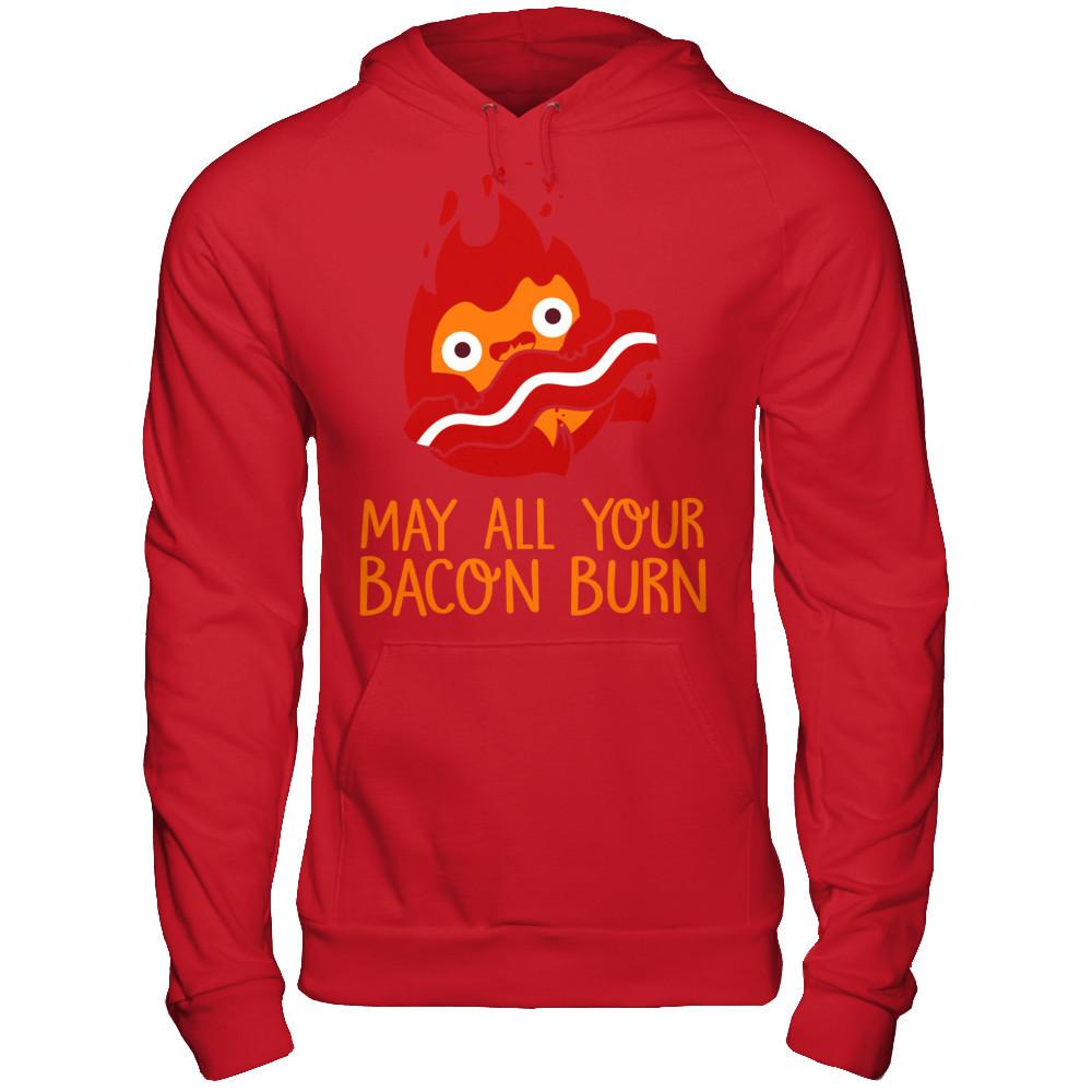 May All Your Bacon Burn T-shirt Gildan - Pullover Hoodie Red