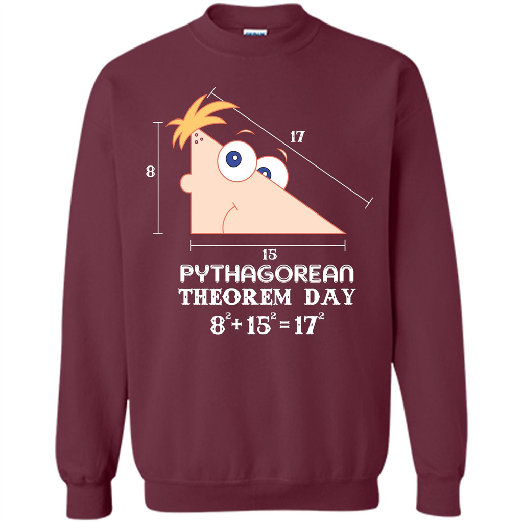 Pythagorean Theorem Day T-shirt Maroon